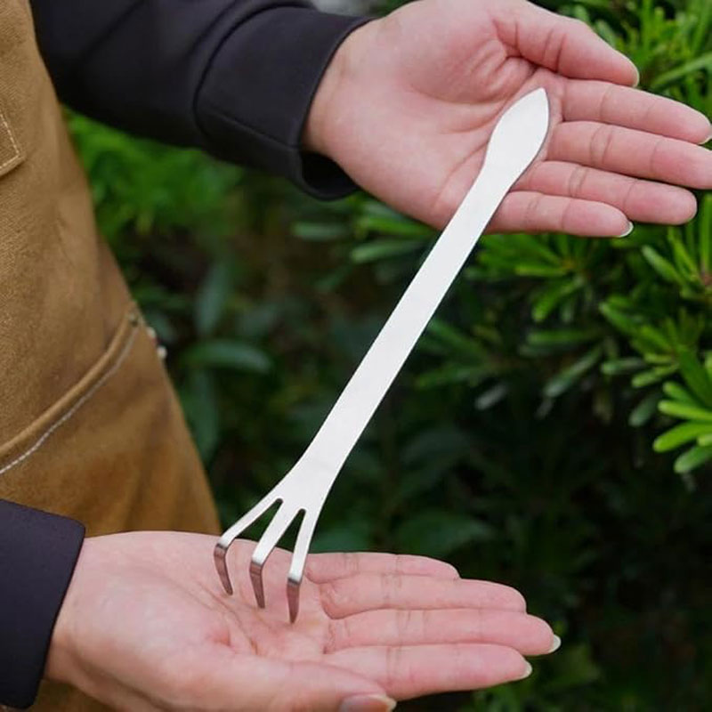 Bonsai Garden Rake - Roestvrijstalen Wortelhark Handbediende Bonsai Hark voor