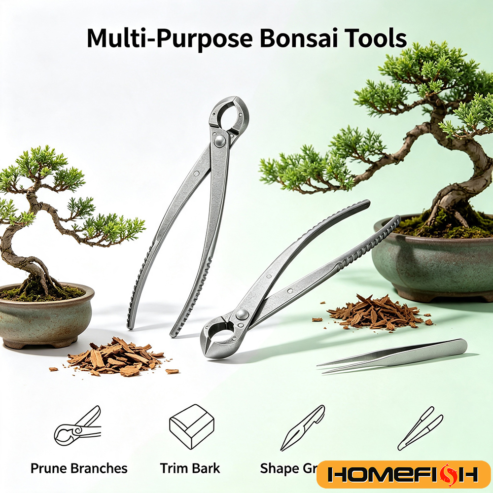 Bonsai Garden Rake - Dikke takkenschaar van roestvrij staal, scherpe