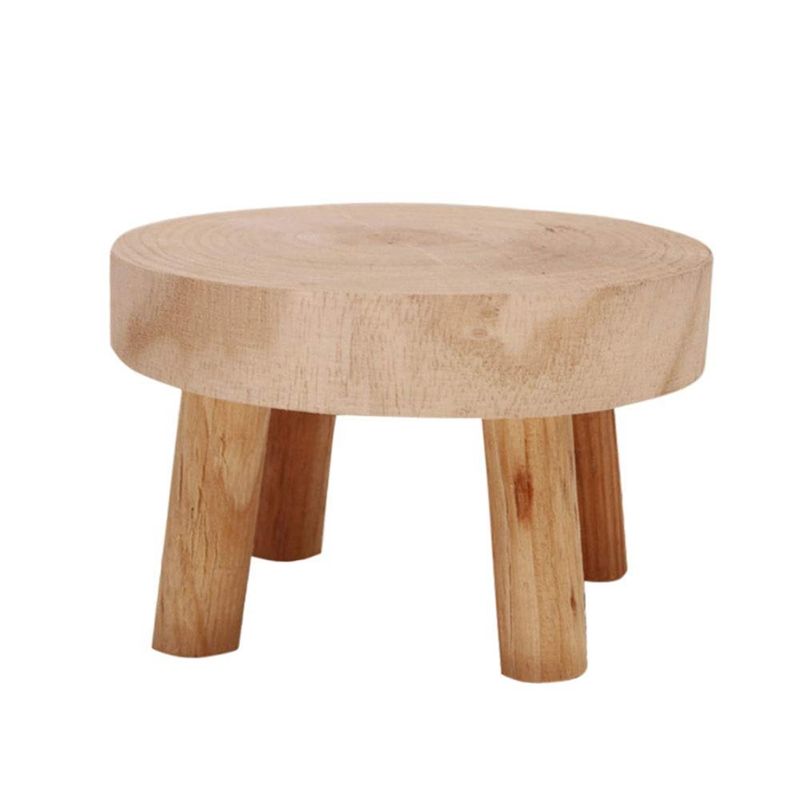Bonsai Garden Display Stands - A53Q-Mini Houten Kruk Display Plantenstandaard Decoratieve