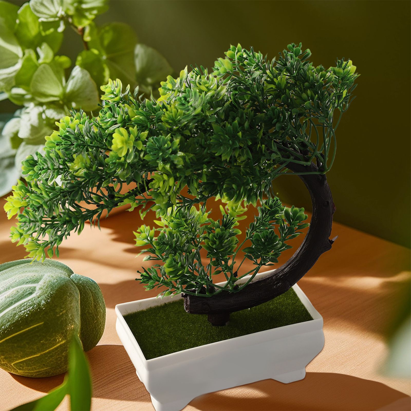 Bonsai Garden Table - Plastieken bonsai-ornament in pot voor binnen,