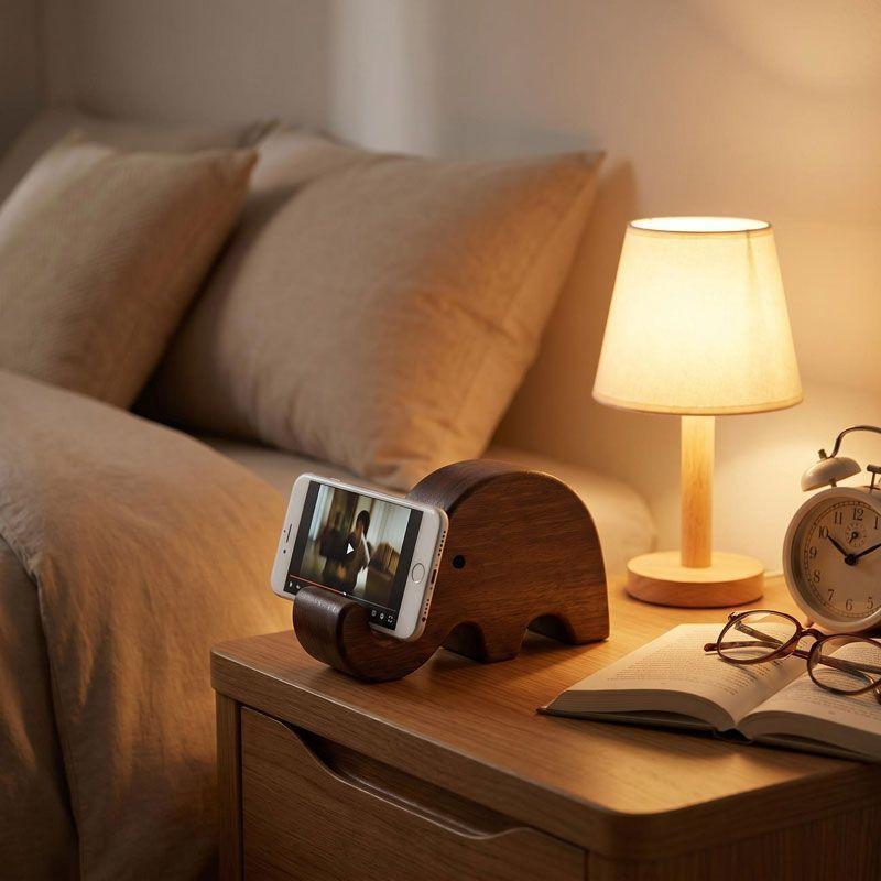 Display Stand Wood - Eenvoudige creatieve massief houten telefoonstandaard van