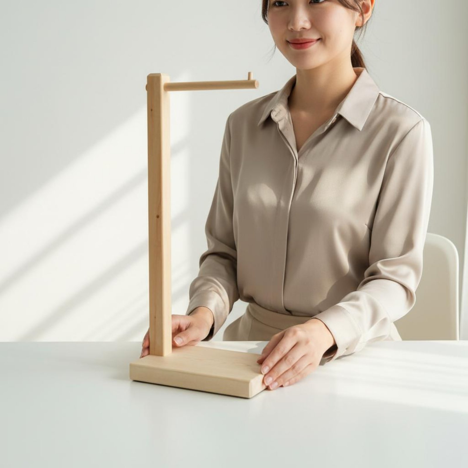 Display Stand Wood - Tasstandaard van puur hout Stevige basis