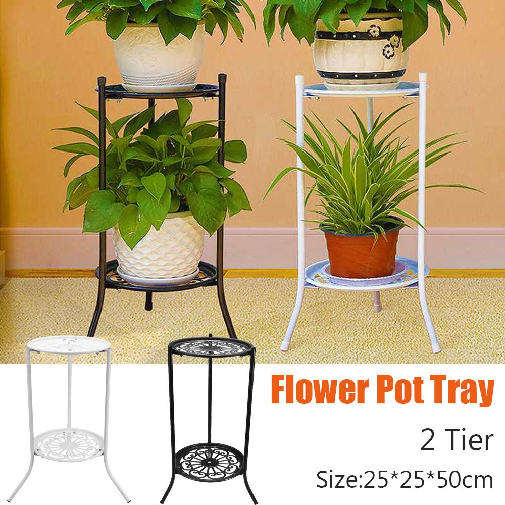 Bonsai Garden Display Stands - 2-laags elegante plantenbak display balkon tuin