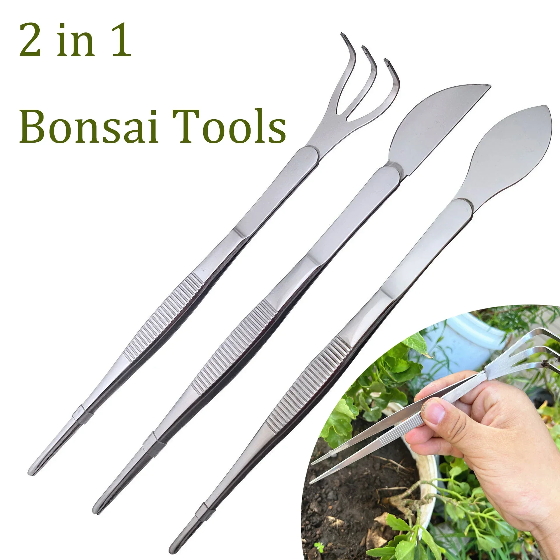 1 st 2-in-1 304 Rvs Wortelhark - Bonsai Garden Rake recensie en prijs