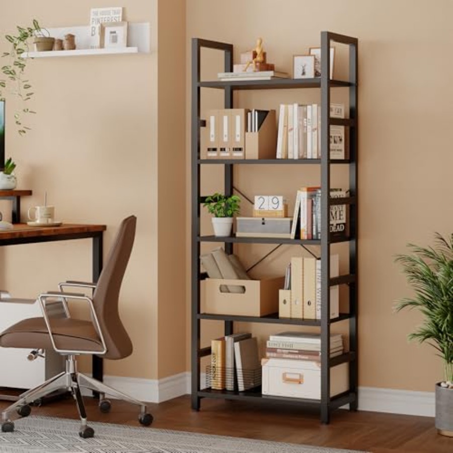 5-laags boekenplank, moderne h - Display Stand Wood recensie en prijs