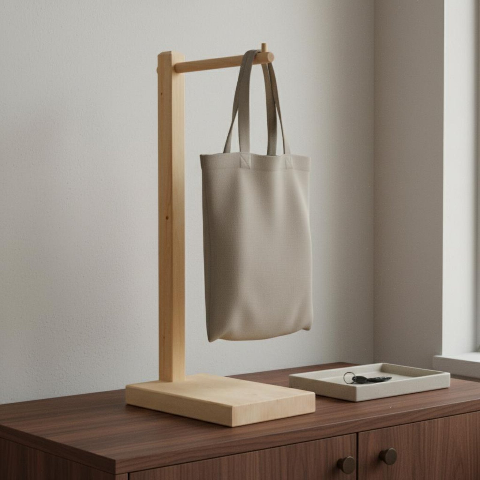 Tasstandaard van puur hout Ste - Display Stand Wood recensie en prijs